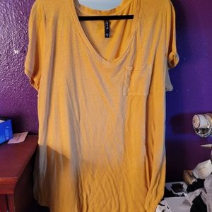 TORRID mustard cotton tee